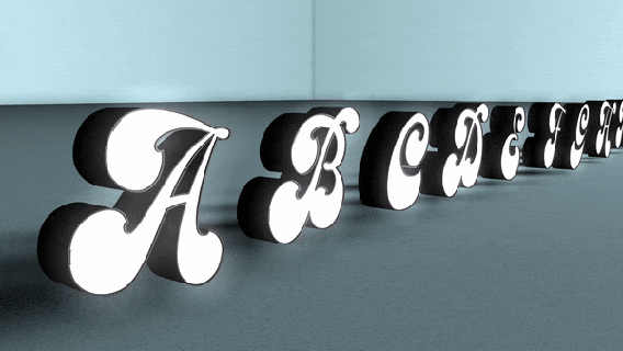 retrostyle led letters alphabet letter kids sign retro lamp nite lite wall decor fdm supports 3d print model - Mito3D