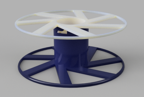 reutilizable bobina material rodar pla 3d print model - Mito3D