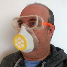 reutilizables máscara respiratoria protección de los ojos diposable filtro la herramienta herramientas respirador gafas el facial covid19 covid-19 coronavirus 3d print model - Mito3D