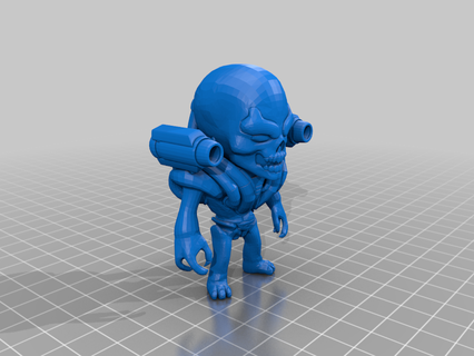 revenant doom 3 mini-figure collectible cyborg demon monster toy zombie creatures 3d print model - Mito3D