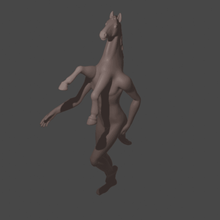 inverso centauro art indietro creatura inquietante fantasia figura divertente cavallo uomo la scultura strano le creature 3d print model - Mito3D