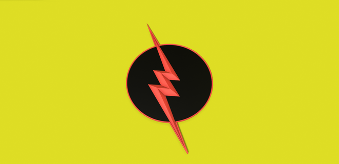 reverse flash logo dc comics superhero super hero fast lightning bolt run central city 3d print model - Mito3D