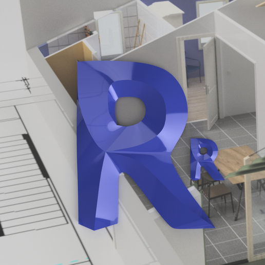 revit logo autocad architecture construction building 3D print model - Mito3D