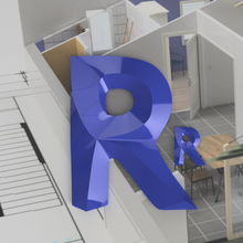 Revit Logo Autocad Architektur Konstruktion Gebäude 3d print model - Mito3D
