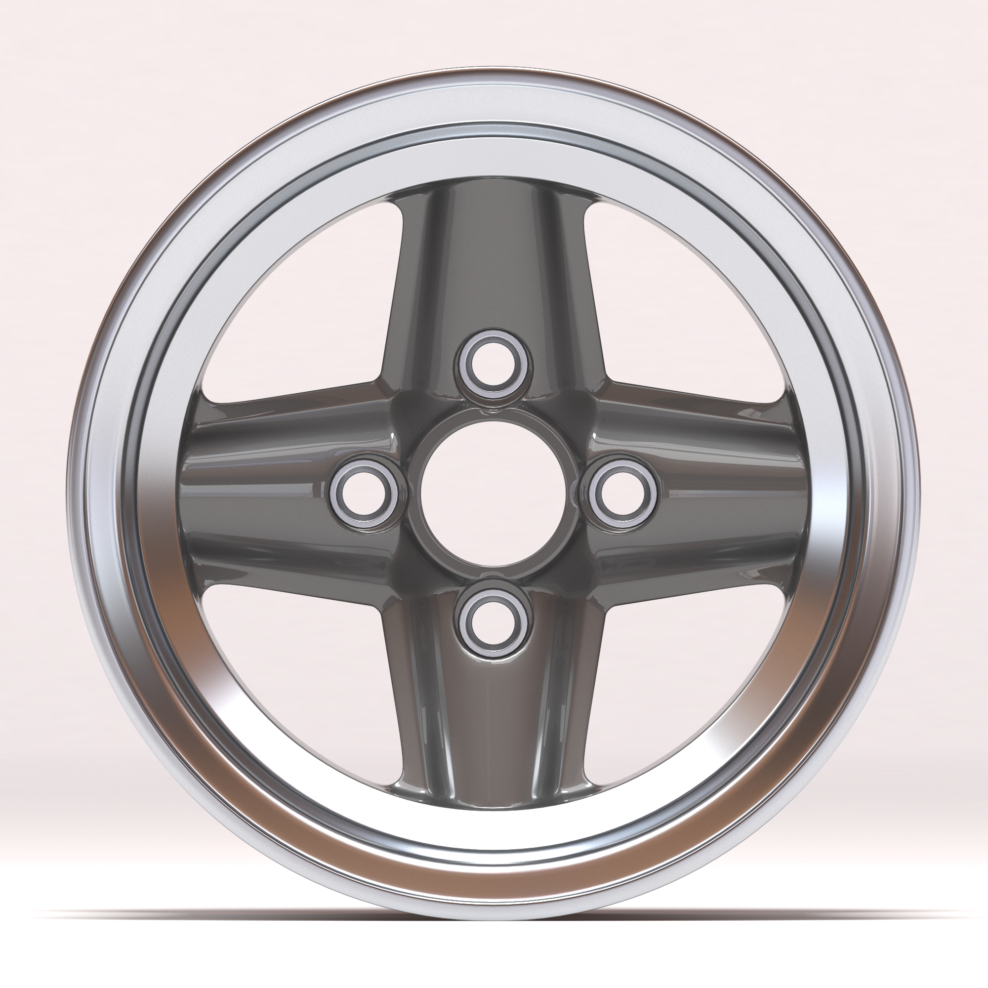 revolution 4 spoke concave rim wheel classic 4spoke rc scalemodel print diecast tuning 3D print model - Mito3D