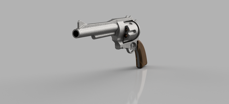 revólver pistola salvaje oeste vaquero cosplay 3d print model - Mito3D