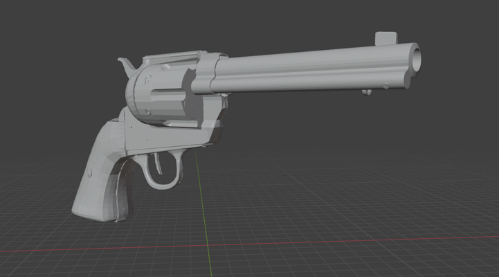 revolver gun firearm pistol replica handgun ammo western cs go 3d print model - Mito3D