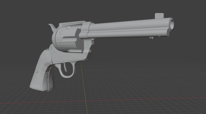 revolver pistolet arme feu réplique munitions occidental cs go 3d print model - Mito3D