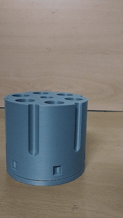 revólver tambor estilo bolígrafo soporte hueco lápiz 3d print model - Mito3D