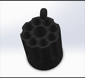 revólver chaveiro arma fogo chave anel pingente tambor 3D print model - Mito3D