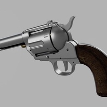 revolver Modell Spiel western Handfeuerwaffe gun arbeiten colt 3d print model - Mito3D