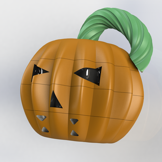 revolving pumpkin rotary tour halloween toy puzzle 3d print model - Mito3D