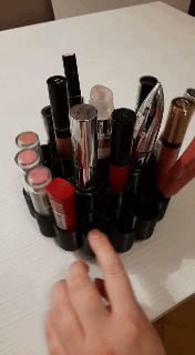 revolving up pen organizer mekeup make-up revolve meke rimmel lipstick 3d print model - Mito3D