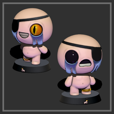 rewokred bindinding of isaac - cain guppy's eye game binding rogue video figure action collectible guppys greed key item 3d print model - Mito3D
