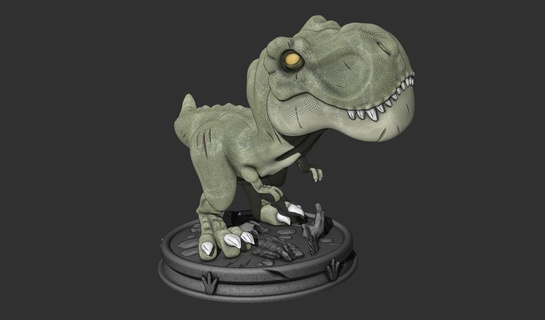 rex dinosaurio t dinosaurios tendencia lindo 3d print model - Mito3D