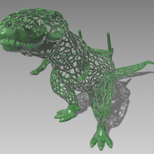 rex cell phone holder art dinosaur carrier voronoi ornament house game toy 3d print model - Mito3D