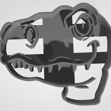rex cookie cutter cortante galletitas art t-rex tyrannosaurus dinosauri 3d print model - Mito3D