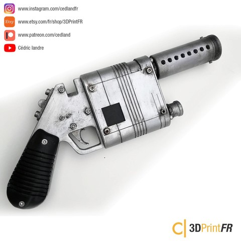 rey blaster nn-14 starwars fanart props replica game nn14 han solo gun 3D print model - Mito3D