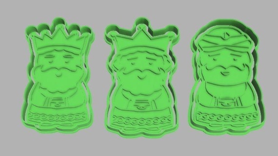 reyes Magos biscoito cortador casa rei mágico Natal 3d print model - Mito3D
