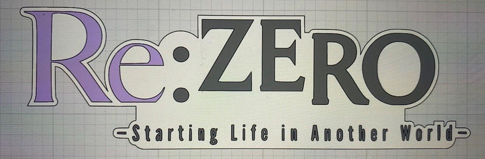 rezero logo anime rilassare impostare 3d print model - Mito3D
