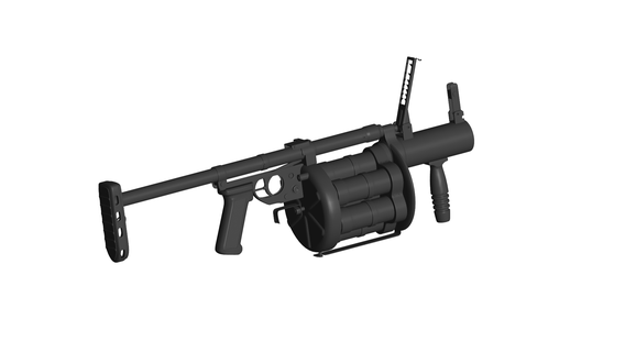 rg 6 Grenade lançador 3d print model - Mito3D
