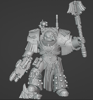 rg chaplain cataphractii Game 41k 30k spacemarines space marines heresy raven guard character consul 3d print model - Mito3D