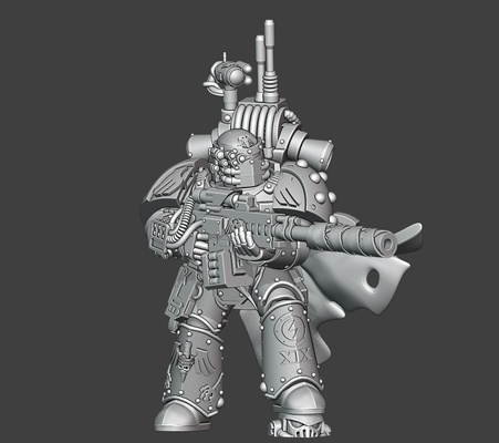 rg mk3 vigilante 41k 30k marines espaciales espacio infantería marina herejía cuervo guardia francotirador cónsul 3d print model - Mito3D