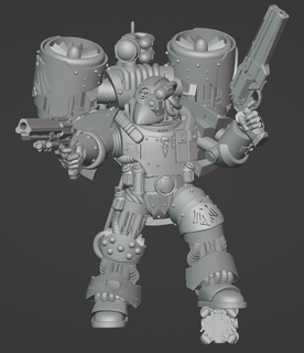 rg Terran Moritat 40k 30k Warhammer uzay denizcileri Uzay denizciler sapkınlık kuzgun koruma karakter 3d print model - Mito3D