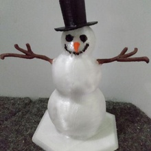 rgb boneco neve luz luminária decoração inverno natal Natal conduziu 3d print model - Mito3D