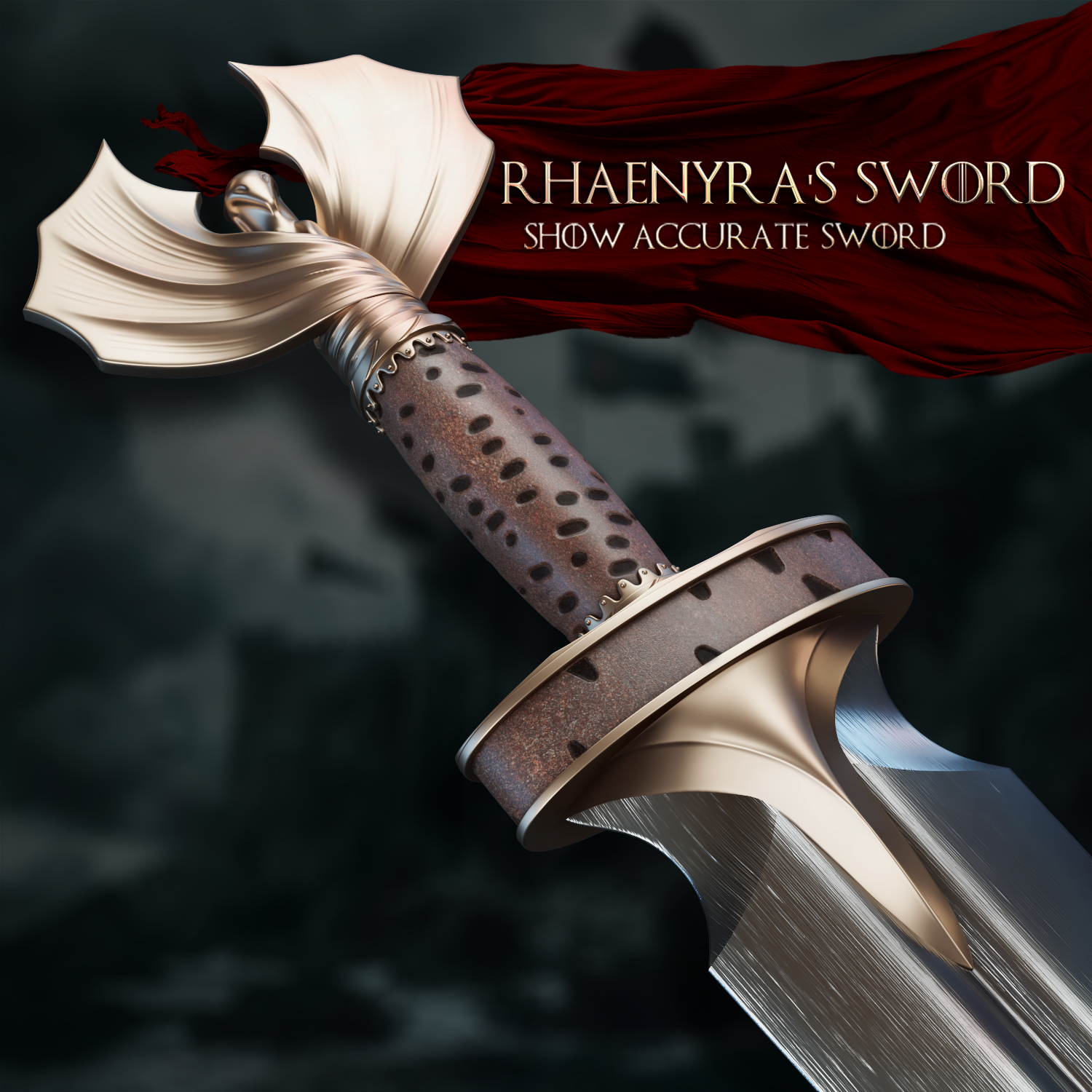 rhaenyra's sword - accurate house of dragon game thrones game rhaenyra targaryen velaryon valyrian steel luke casa del espada daga viserys dagger el pacifico valyria daemon aemond rahenyra 3D print model - Mito3D