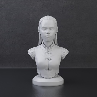rhaenyra buste sculpter sculptures targaryen maison dragon 3d print model - Mito3D