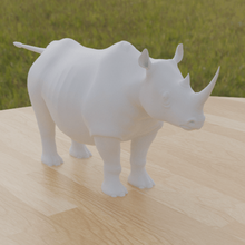 rhino a arte animais africano áfrica rinoceronte jardim zoológico 3d print model - Mito3D