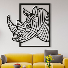 rhino art 2d wall art  decor lasercut laser cutter 2d art