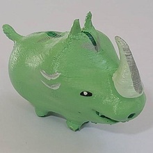 rhinocéros animal animaux art arts jouet jouets jungle enfant gamins safari klaxon 3d print model - Mito3D