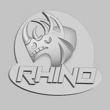 rhino art animal 2d 3d stl cnc 3d print model - Mito3D