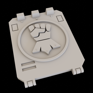 rhino door imperial fists legion space marine horus heresy transport doors spartan land raider fist 3d print model - Mito3D