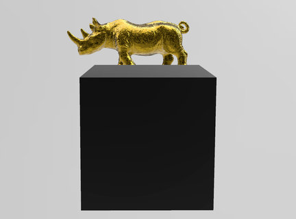 rinoceronte cajón 3d modelo imprimible stl expediente bricolaje diy hogar casa decoración organización impresión mando safari digital descargar almacenamiento escritorio juguete 3d print model - Mito3D