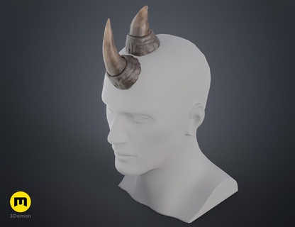 rhino horns 3d print model - Mito3D