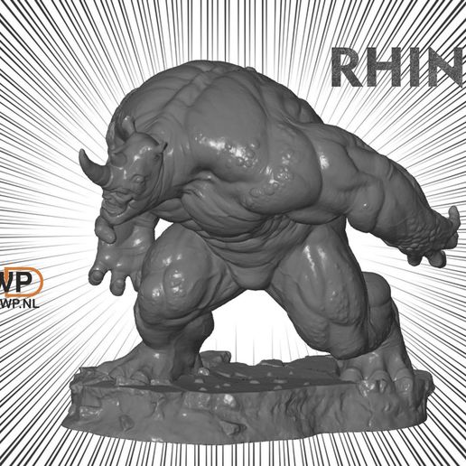 rhino estátua do homem-aranha a arte Digitalização em 3d figurine marvel scan escultura o esculturas 3D print model - Mito3D