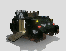 rinoceronte veículo jogo guerra jogos 42k robô martelo imenso maciço rpg voidwalker warforged tiranos 3d print model - Mito3D