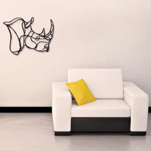 rhino wall art decor bird birds love decoration bed bedroom heart animal office room owl cup coffee tiger 3d print model - Mito3D
