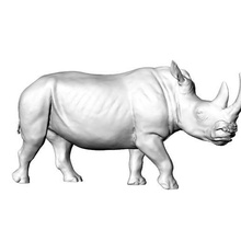 rinoceronte animale scultura alto poli 3d print model - Mito3D