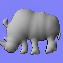 rhinoceros home magnet sand desert decoration 3d print model - Mito3D