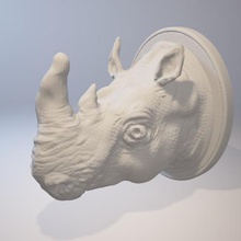rinoceronte de gancho ferramenta a caça espécimes animais sculpt 3d print model - Mito3D