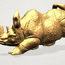 rhinoceros 01 male various 3d print house human people characters miniatures figurines statue sculpture zodiac horoscope zoo animal 3d print model - Mito3D