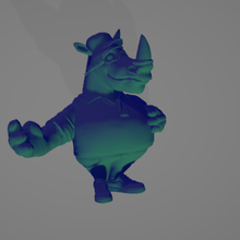 rhinoceros man 3d print model - Mito3D