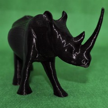 rhinocéros statue art de l'afrique corne safari la décoration maison jouet animal 3d print model - Mito3D