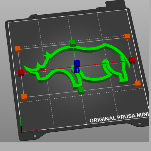 rhinocéros stl obj 3D print model - Mito3D