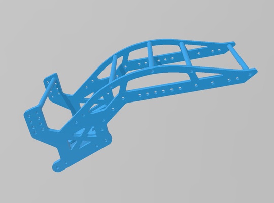 rinoceronte chassis rastejante lcg quadro armação escala concorrência rc modelo 3d print model - Mito3D