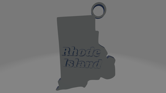 rhode island keychain rhode island keychain keys usa america united states state souvenir american providence warwick cranston  3d print model - Mito3D
